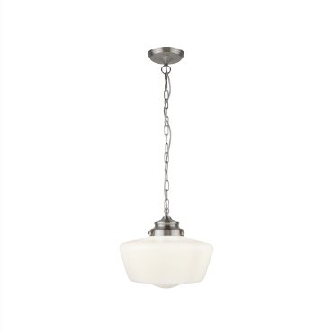 Searchlight School House - lampe suspendue - Ø 30 x 120 cm - IP44 - argent satiné