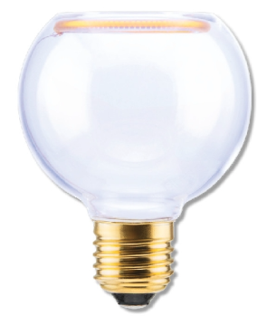 Segula Ampoule LED - Globe flottant - Ø 12,5 x 12,5 cm - E27 - 3,6W dimmable -1900K- transparent