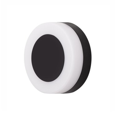 Nova Luce Tune - applique d'extérieur - Ø 15 x 5,5 cm - 9W LED inclus - IP65 - noir et blanc
