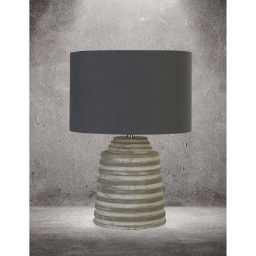 Searchlight Liana - lampe à poser - Ø 30 x 43 cm - gris