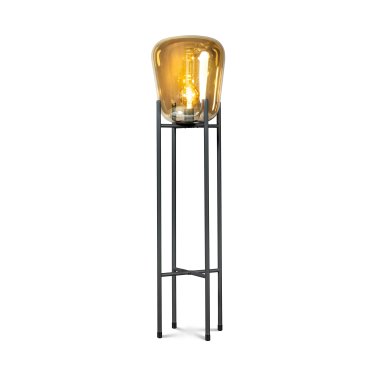 ETH Benn - lampadaire - Ø 33 x 127 cm - noir et or