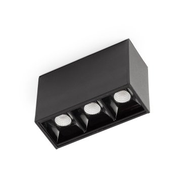 Faro Neso Point-3 - luminaire pour rail magnétique - 8,4 x 3,4 x 5,6 cm - 4W LED blanc chaud (3000K) inclus - 34° faisceau - noir