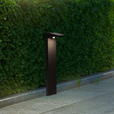 Nova Luce Tek - lampe de jardin - 11,3 x 65 x 19 cm - 1W LED inclus - IP54 - noir sablé