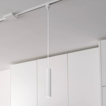 Lucide Track Floris Lampe suspendue - Système de rail monophasé - Ø 5,6 x 155 cm - blanc