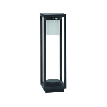 Nova Luce Loveto - lampadaire portable avec capteur solaire - 14,5 x 14,5 x 50 cm - 1,5W dimmable LED inclus - IP65 - anthracite