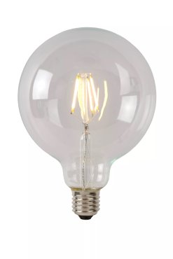 Lucide Lampe à filament LED classe A - Ø 12,5 x 17,5 cm - E27 - 7W non-dimmable - 2700K - transparent