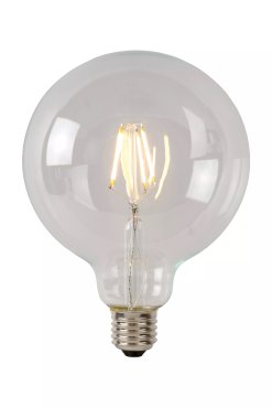 Lucide Lampe à filament LED classe A - Ø 9,5 x 13,8 cm - E27 - 7W non-dimmable - 2700K - transparent