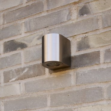 Nordlux Canto 2 - applique murale extérieure - 8,7 x 10,4 cm - 2 x 6W LED inclus - IP44 - acier inoxydable