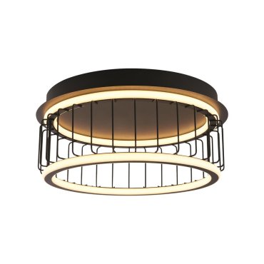 Searchlight Circolo - plafonnier - Ø 40 x 18 cm - 3 niveaux de gradation - 40W LED inclus - noir et blanc