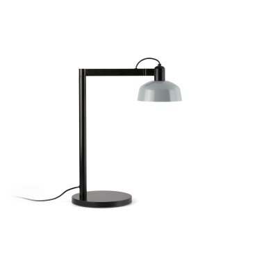 Faro Tatawin - lampe de table - 25 x 45,4 x 57,5 cm - noir satiné et bleu grisâtre brillant