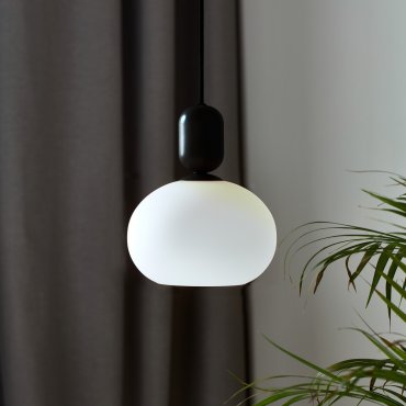 Nordlux Notti - lampe suspendue - Ø 20 x 223,8 cm - noir et moka