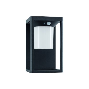 Nova Luce Loveto - applique d'extérieur avec capteur solaire et interrupteur - 14,5 x 16,2 x 24 cm - 1,5W LED dimmable inclus - IP65 - anthracite