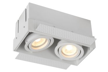 Lucide Trimless - spot encastrable - 185 x 97 mm, 185 x 97 mm format encastrable - blanc