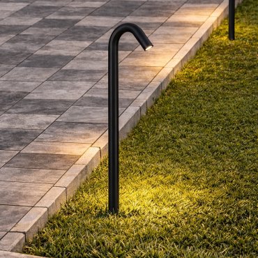 Nova Luce Gleam - lampe de jardin - 20 x 60 x 3 cm - 5W LED inclus - IP65 - anthracite foncé
