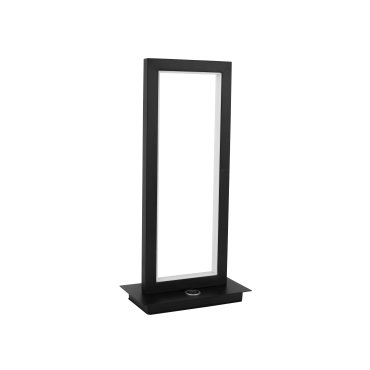 Nova Luce Wenna - lampe à poser - 17,5 x 10 x 36 cm - gradateur à 3 niveaux - 12W LED inclus - noir mat