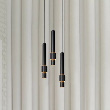 Lucide Margary - lampe suspendue - Ø 28 x 169 cm - 3 x 4W LED dimmable inclus - noir