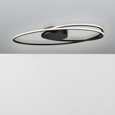 Nova Luce Viarregio - plafonnier - 60 x 35 x 15 cm - 28W LED inclus - noir mat