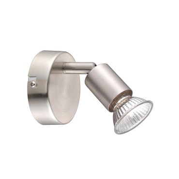 Nova Luce Base - spot en saillie - 8 x 6,7 x 10,9 cm - nickel satiné