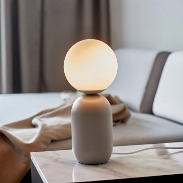 Nordlux Notti - lampe à poser - Ø 15 x 34,5 cm - gris et blanc