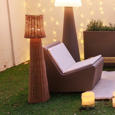 New Garden Lola 110 Nature - lampadaire - Ø 26 x 110 cm - IP54 - rotin
