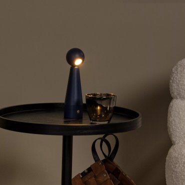 Lucide Ipsos - lampe de table rechargeable - Ø 6 x 22 cm - 3W dimmable LED inclus - bleu