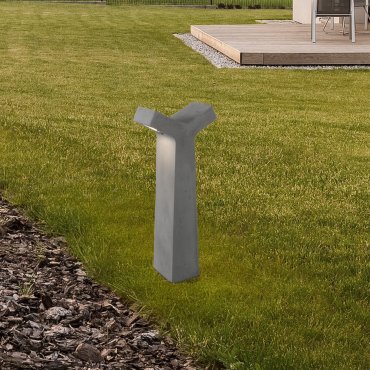 Nova Luce Aran - lampe de jardin - 13 x 70 x 14,5 cm - 2x 5W LED inclus - IP65 - gris
