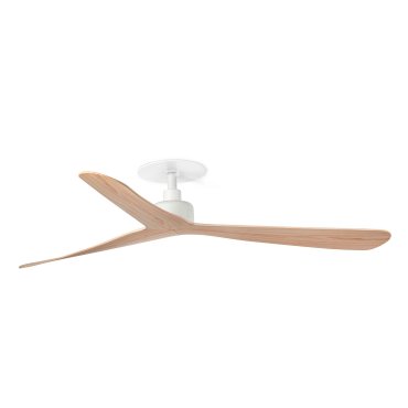 Faro Rocker M - ventilateur de plafond avec rosace encastré - Ø 132 cm - blanc mat et bois de frêne