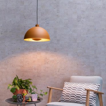 Lucide Siemon - lampe suspendue - Ø40 x 150 cm - jaune ocre
