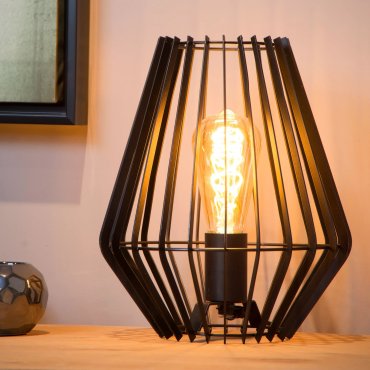 Lucide Reda - lampe à poser - Ø 23,5 x 26 cm - noir