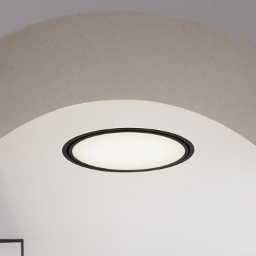 Nova Luce Perfect Profile Trimless - spot à encastrer avec télécommande (incl.) - Ø 440 mm, 420 mm encastré - 24W LED dimmable inclus - 2700K-6000K - noir