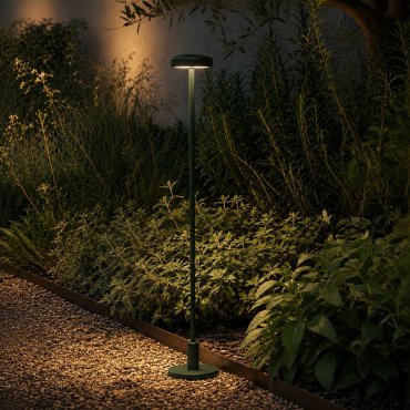 VK Lighting Jade - borne de jardin incl. pied et piquet de terre - Ø 7 x 53,4 cm - 1W LED inclus - IP65 - vert