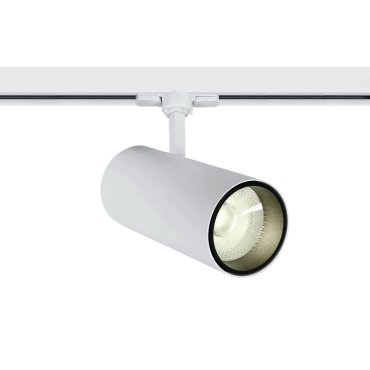 ONE Light COB Cylinder - spot sur rail avec COB LED - système de rail triphasé - Ø 9 x 20 cm - 30W LED inclus - blanc - couleur de lumière blanche