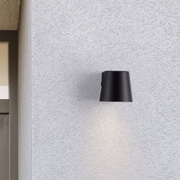 Nova Luce Ovi - applique murale extérieure - Ø 10 x 9 x 11 cm - IP54 - noir sablé