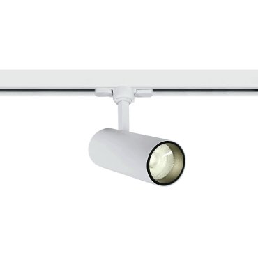 ONE Light COB Cylinder - spot sur rail avec COB LED - système de rail triphasé - Ø 5,5 x 14,7 cm - 10W LED inclus - blanc - couleur de lumière blanc chaud