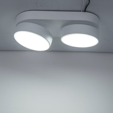 Lutec Stanos - spot en saillie 2L - éclairage intelligent - Lutec Connect - 22 x 10 x 5,5 cm - 13,6W LED inclus - fonction de gradation via app - 2700K-6500K - blanc