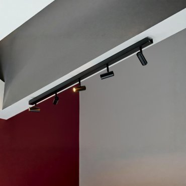 Nordlux Omari - spot en saillie 5L - 12 x 118 cm - 3 niveaux de gradation - 5 x 3,2W LED inclus - noir