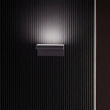 Nova Luce Lita - applique murale extérieure - 20 x 9 x 12 cm - 6W LED inclus - IP65 - ciment