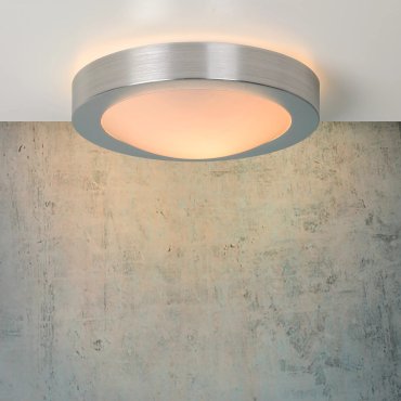 Lucide Fresh - plafonnier - Ø 27 x 9 cm - IP44 - aluminium brossé