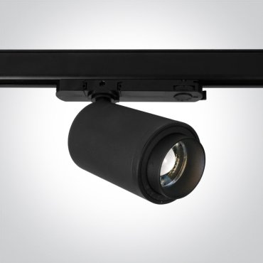 ONE Light COB Cylindre zoomable - spot sur rail - Ø 8 x 13,5 cm - 30W LED inclus - noir - couleur de lumière blanc chaud