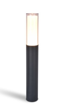 Lutec Dropa - poteau de jardin - éclairage intelligent - Lutec Connect - 8,2 x 8,2 x 59 cm - 10W LED inclus - IP44 - gris foncé