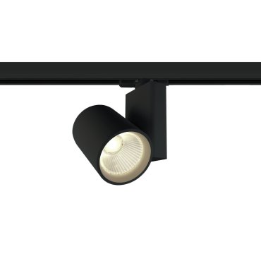 ONE Light COB Track Spot - spot sur rail avec COB LED - système de rail triphasé - Ø 9 x 14 cm - 30W LED inclus - noir - couleur de lumière blanc chaud