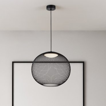 Nova Luce Kinetic - lampe suspendue - Ø 50 x 154 cm - 24W LED inclus - noir mat