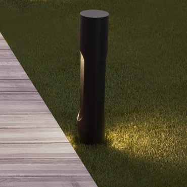 Nova Luce Ellery - lampe de jardin - Ø 8 x 36 cm - 12W LED inclus - IP65 - noir sablé