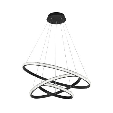 Nova Luce Nager - lampe suspendue - Ø 78 x 120 cm - 62W LED dimmable inclus - noir sable