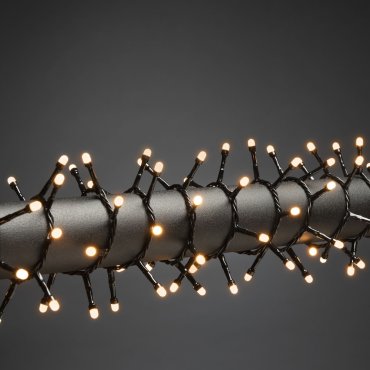 Konstsmide Lumières de Noël - Guirlande lumineuse à LED - 8,78 m - 400 x 0,015W inclus - IP44 - 2100K - noir