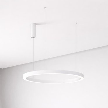 Nova Luce Elowen - lampe suspendue - Ø 80 x 150 cm - 77W LED dimmable inclus - blanc