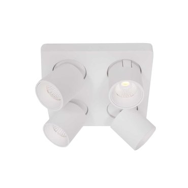 Artdelight Laguna - spot en saillie 4L - 22 x 22 x 9,5 cm - 4 x 6W LED dimmable inclus - blanc