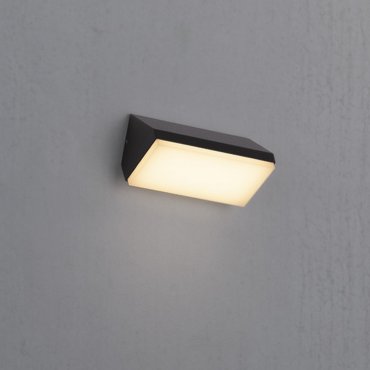 Nova Luce Zenon - applique murale extérieure - 18 x 9 x 7,5 cm - 10W LED inclus - IP65 - anthracite foncé