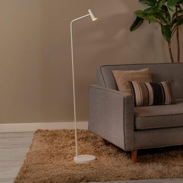 Lucide Stirling - lampadaire rechargeable - 28 x 20 x 137,5 cm - 3 step dimmer - 3W dimmable LED inclus - blanc