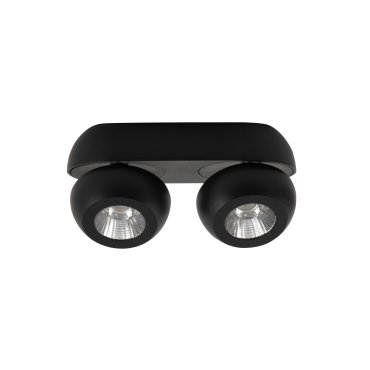 Nova Luce Gon - spot en saillie 2L - 25 x 11 x 9 cm - 2 x 5W LED inclus - noir sable